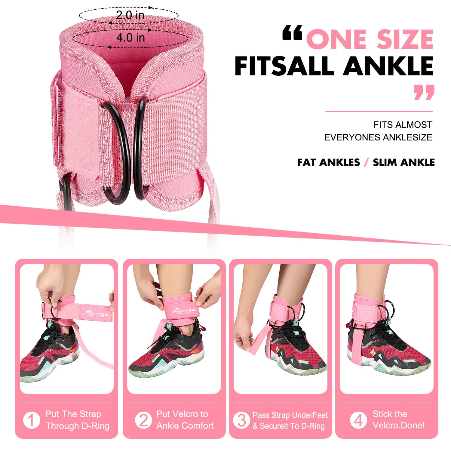 Amazon.co.jp: HPYGN 調節可能なパッド入りアンクルストラップ、キック